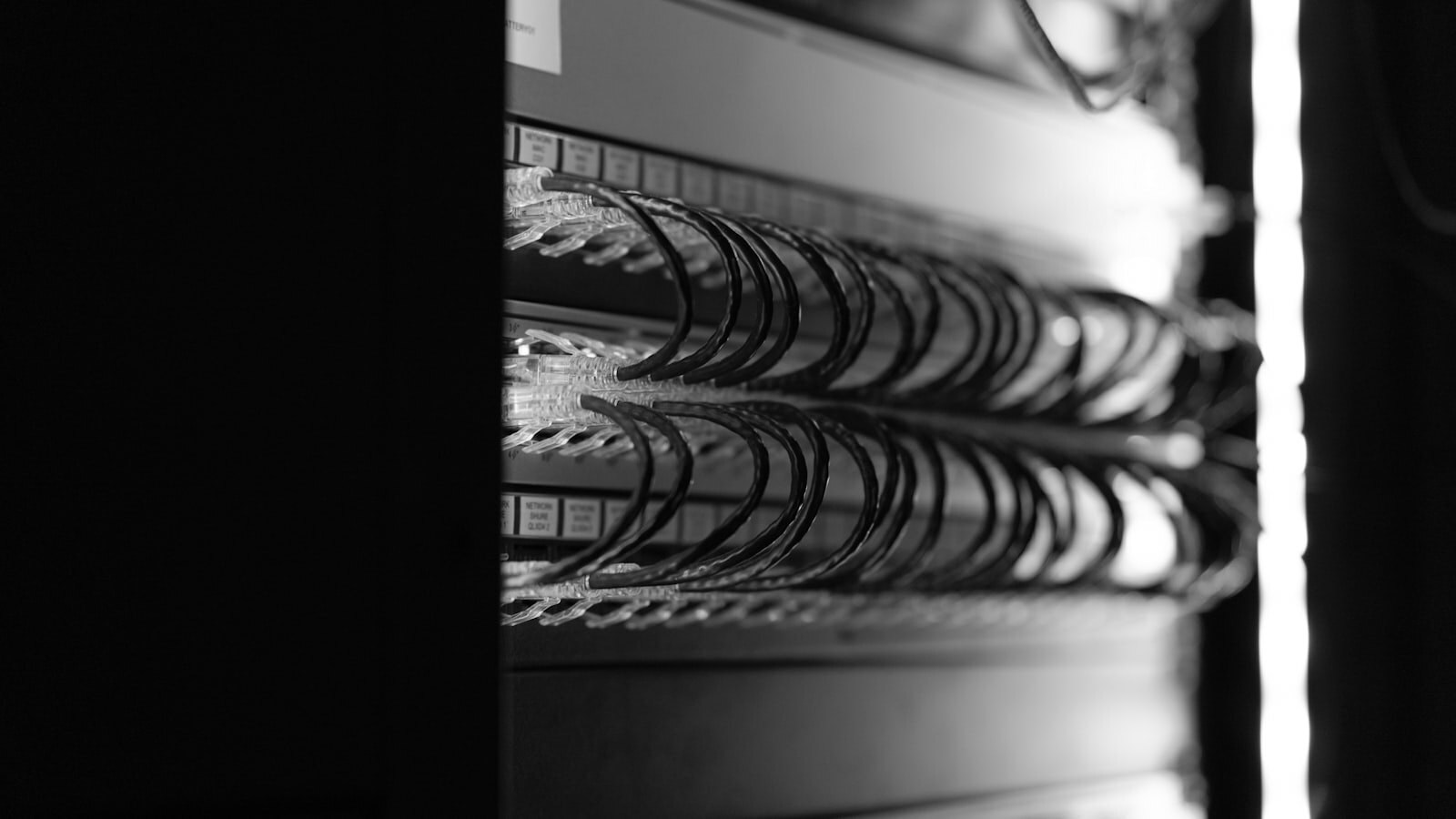 a close up of a server in a server room